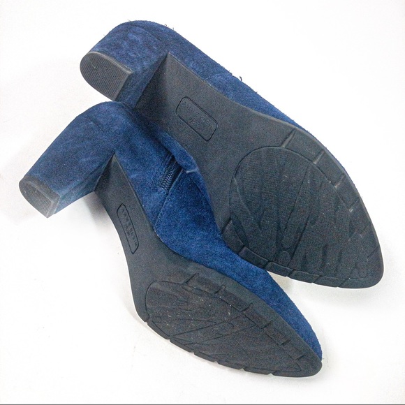 🌟SOLD🌟 Anne Klein Chelsey Blue Suede Ankle Boots - Picture 6 of 10
